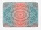 Ambesonne Coral and Teal Bath Mat, Modern Tribal Mandala Tibetan Healing Motif with Floral Geometric Ombre Art, Plush Bathroom Decor Mat with Non Slip Backing, 29.5" X 17.5", Coral Teal